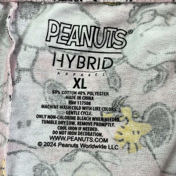 🆕 Peanuts Snoopy Pajama Pants Woodstock Drawstring Front Pockets Pink XL Juniors - Picture 7 of 7